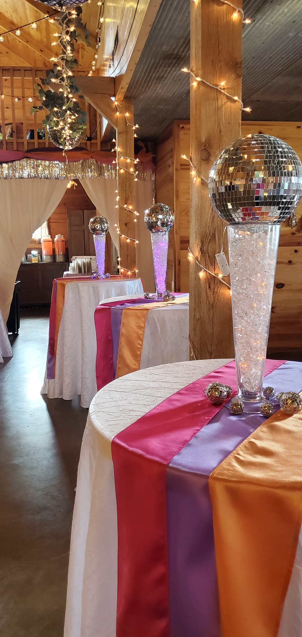 disco themed party decor