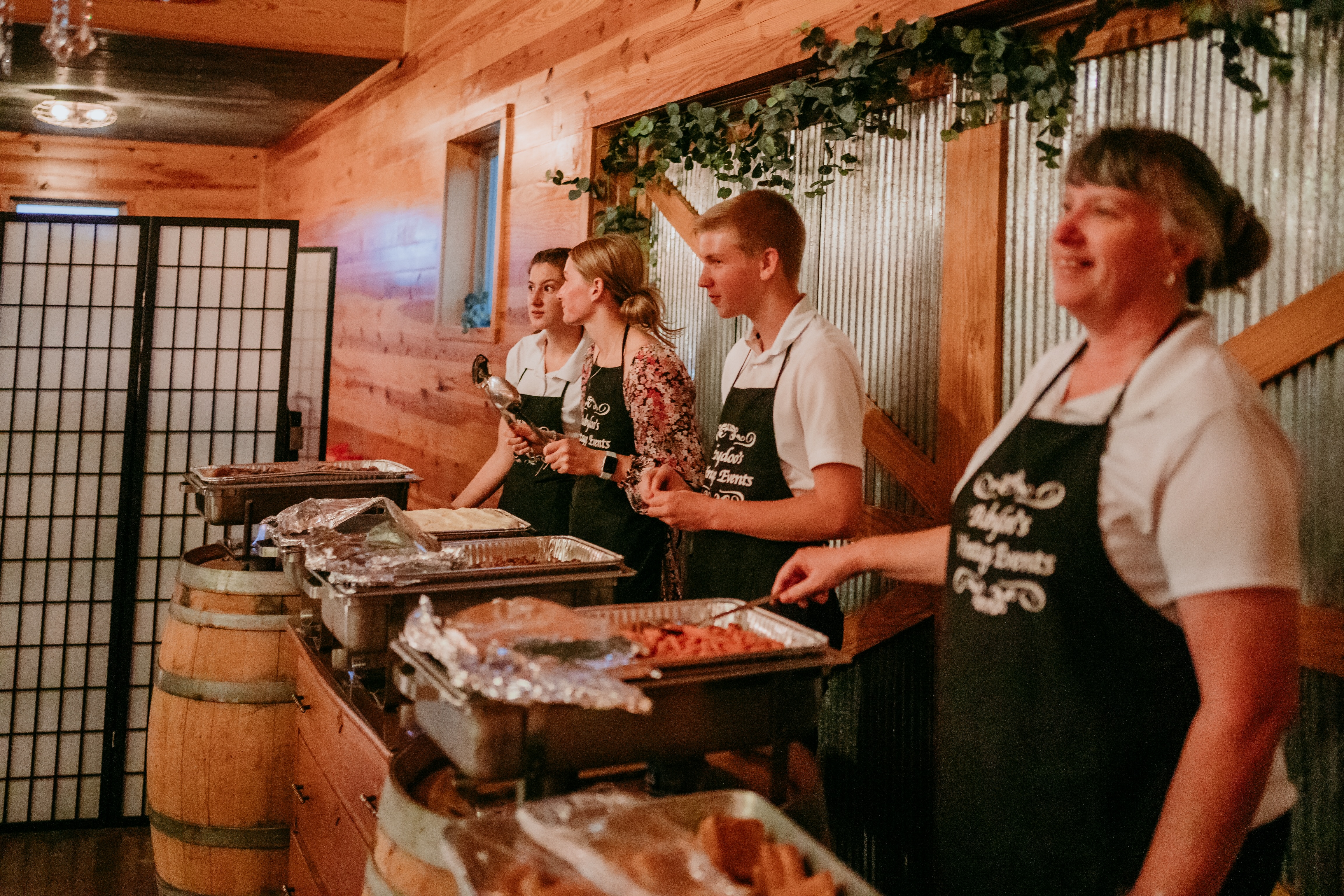catering staff at wedding